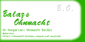 balazs ohnmacht business card
